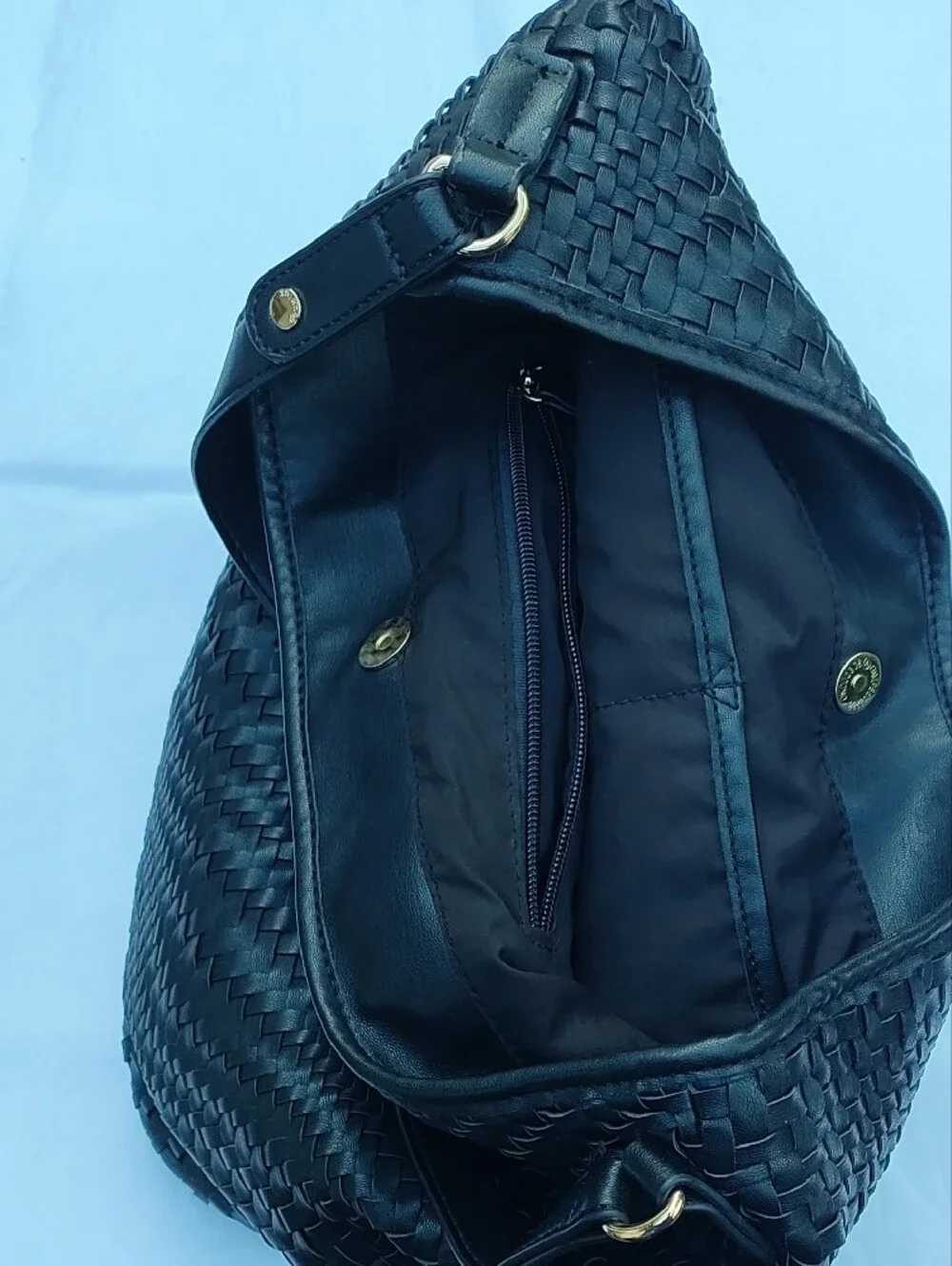 Deux Lux Black Woven Satchel